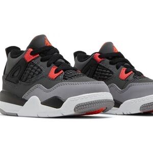 Air Jordan 4 Retro TD 'Infrared' Sneakers Size 5C